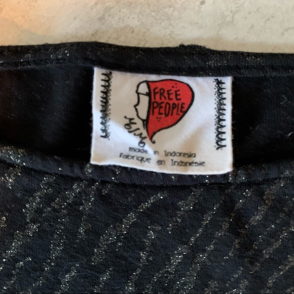 Free People Black Zebra Lace Crop Top - Picture 6 of 9